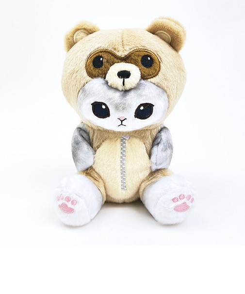 モフサンド たぬきにゃん ぽてたまぬいぐるみ グレー mofusand