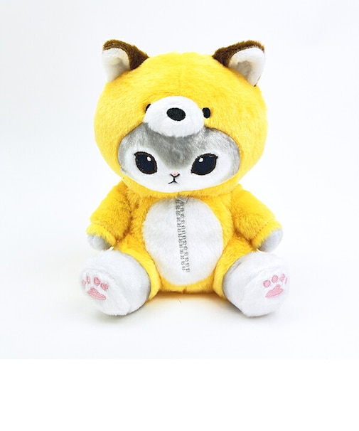 モフサンド キツネにゃん ぽてたまぬいぐるみ グレー mofusand
