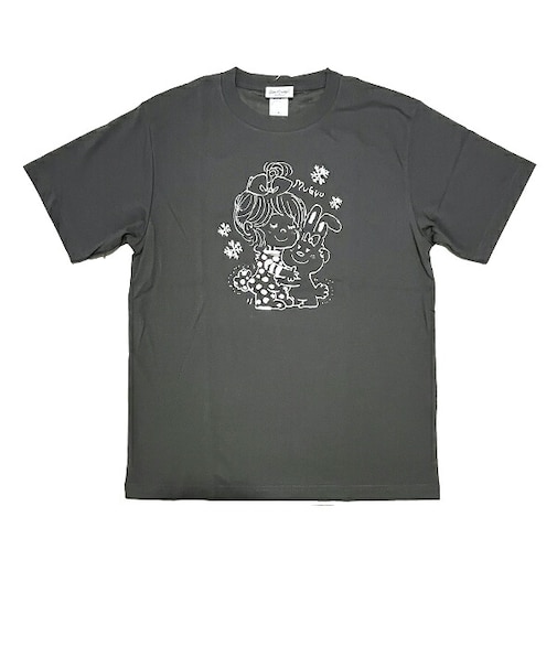 水森亜土 ドライクールタッチTシャツ ウサギ グレー アパレル