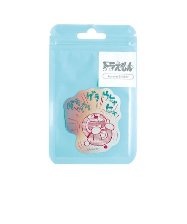ドラえもん ゲラゲラ オーロラステッカー 文具 シール 日本製