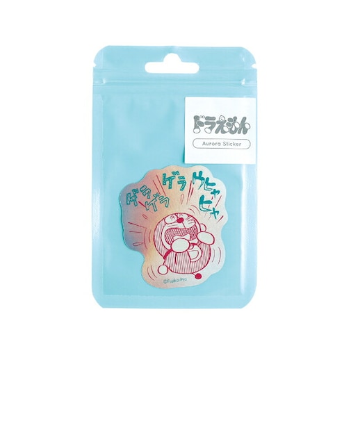ドラえもん ゲラゲラ オーロラステッカー 文具 シール 日本製