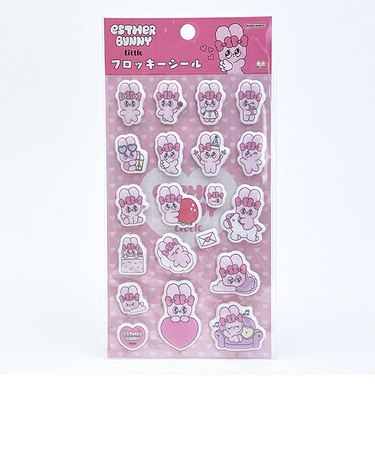 エスターバニー (Esther Bunny) リトル フロッキーシール ピンク 文具