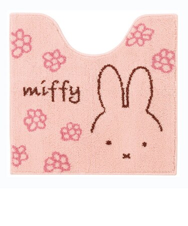 ミッフィー miffy トイレマット ラインフラワー ピンク トイレ用品