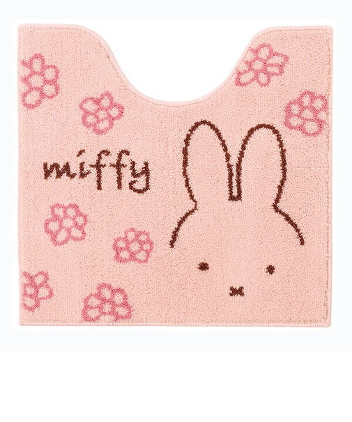 ミッフィー miffy トイレマット ラインフラワー ピンク トイレ用品