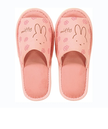 ミッフィー miffy スリッパ ラインフラワー ピンク キッチン