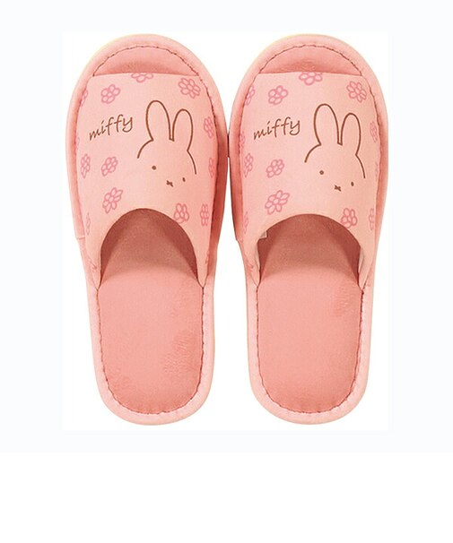 ミッフィー miffy スリッパ ラインフラワー ピンク キッチン