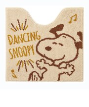 スヌーピー トイレマット ハッピーダンス ベージュ トイレ用品 SNOOPY
