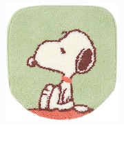 スヌーピー トイレ兼用フタカバー ドッグハウス グリーン トイレ用品 SNOOPY