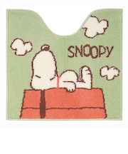 スヌーピー トイレマット ドッグハウス グリーン トイレ用品 SNOOPY