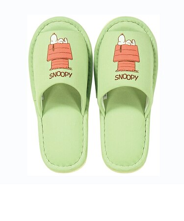 スヌーピー スリッパ ドッグハウス グリーン キッチン SNOOPY