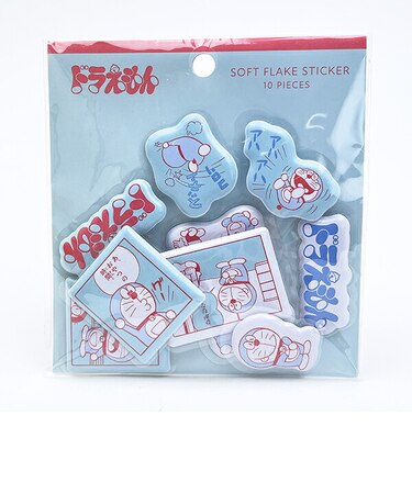 ドラえもん ぷっくりフレークシール (blue) 文具