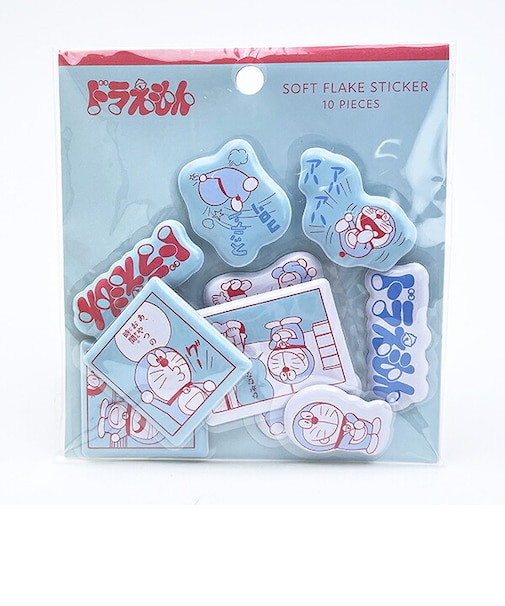 ドラえもん ぷっくりフレークシール (blue) 文具
