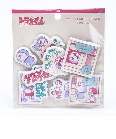 ドラえもん ぷっくりフレークシール (cream) 文具
