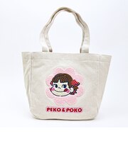 ペコちゃん アップリケ帆布トートバッグ ランチ 不二家