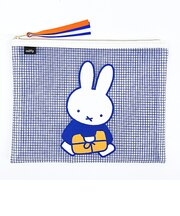 ミッフィー miffy フラットメッシュポーチ (ブルー)