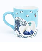 サンリオ ハンギョドン 富士山マグカップ ブルー コップ Sanrio