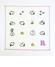 スヌーピー ミニタオル アイコン(R) イニシャル アイボリー ハンカチ SNOOPY