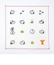 スヌーピー ミニタオル アイコン(Y) イニシャル アイボリー ハンカチ SNOOPY