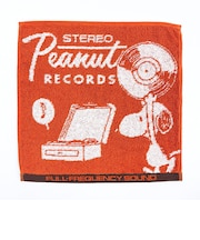スヌーピー ミニタオル RECORDS オレンジ ハンカチ SNOOPY