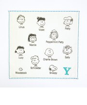 スヌーピー イニシャルミニタオル (Y) アイボリー ハンカチ SNOOPY