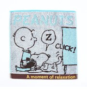 スヌーピー ミニタオル CLICK グレー ハンカチ SNOOPY