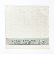 スヌーピー ミニタオル BAKERY＆CAFE グリーン ハンカチ SNOOPY
