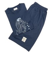 水森亜土 リラックスドライセットアップ マーメイド ネイビー アパレル パジャマ