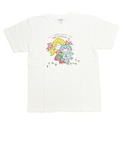 水森亜土 カラーTシャツ(M) ネコ ホワイト アパレル