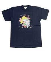 水森亜土 カラーTシャツ(M) ネコ ネイビー アパレル
