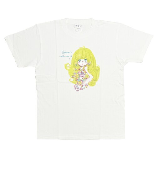 水森亜土 カラーTシャツ(M) サムワン ホワイト アパレル