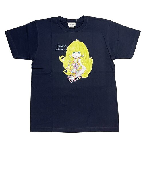 水森亜土 カラーTシャツ(M) サムワン ネイビー アパレル