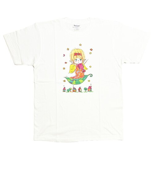 水森亜土 カラーTシャツ(M) バイオリン ホワイト アパレル