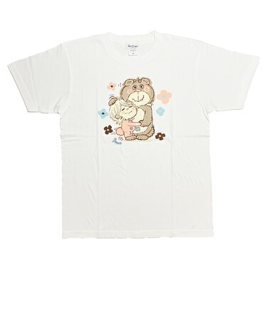 水森亜土 カラーTシャツ(M) クマ ホワイト アパレル