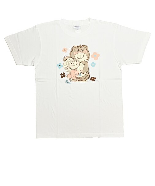 水森亜土 カラーTシャツ(M) クマ ホワイト アパレル