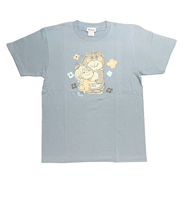 水森亜土 カラーTシャツ(M) クマ ブルー アパレル