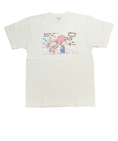 水森亜土 カラーTシャツ(M) フタリ アイボリー アパレル