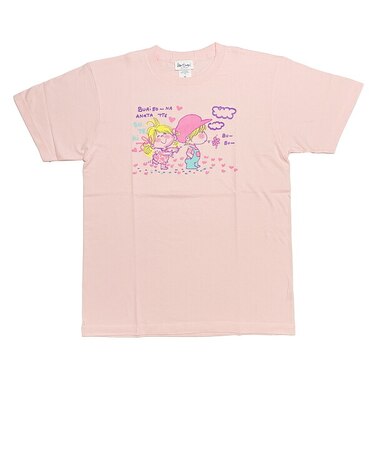 水森亜土 カラーTシャツ(M) フタリ ライトピンク アパレル