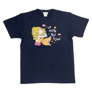 水森亜土 カラーTシャツ(M) ニンギョ ネイビー アパレル