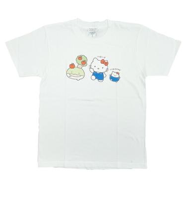 サンリオ ハローキティ × なんでもいきもの Tシャツ(M) ホワイト アパレル Sanrio