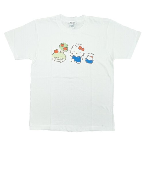 サンリオ ハローキティ × なんでもいきもの Tシャツ(M) ホワイト アパレル Sanrio