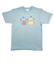 サンリオ ハンギョドン × なんでもいきもの Tシャツ(M) ライトブル＾ アパレル Sanrio