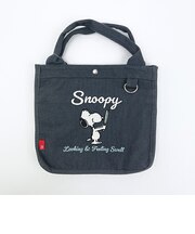 スヌーピー スクエアトートバッグ (ブラック)  ルートート ROOTOTE SNOOPY