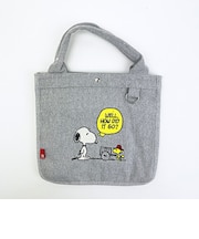 スヌーピー スクエアトートバッグ (グレー)  ルートート ROOTOTE SNOOPY