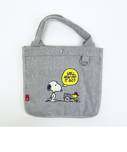 スヌーピー スクエアトートバッグ (グレー)  ルートート ROOTOTE SNOOPY