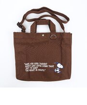 スヌーピー 2wayスクエアトートバッグ (ブラウン) ルートート ROOTOTE SNOOPY