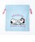 スヌーピー ＆ベル サガラ刺繍巾着 ライトブルー SNOOPY