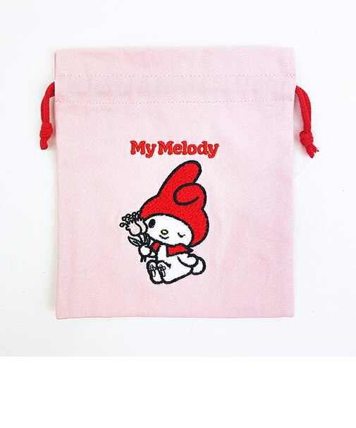 サンリオ マイメロディ サガラ刺繍巾着 レトロ サンリオキャラクターズ5 Sanrio