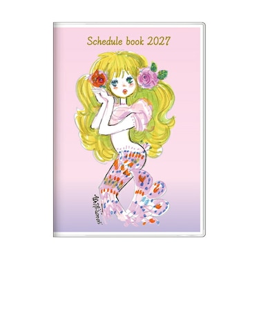 水森亜土 2027年 手帳 月間B6 (ピンク) スケジュール帳 文具 《10月はじまり》 日本製
