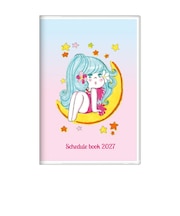 水森亜土 2027年 手帳 月間B7 (ブルー×ピンク) スケジュール帳 文具 《10月はじまり》 日本製