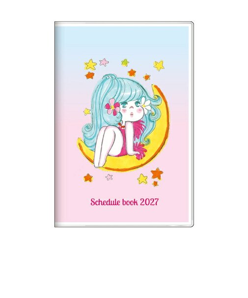 水森亜土 2027年 手帳 月間B7 (ブルー×ピンク) スケジュール帳 文具 《10月はじまり》 日本製